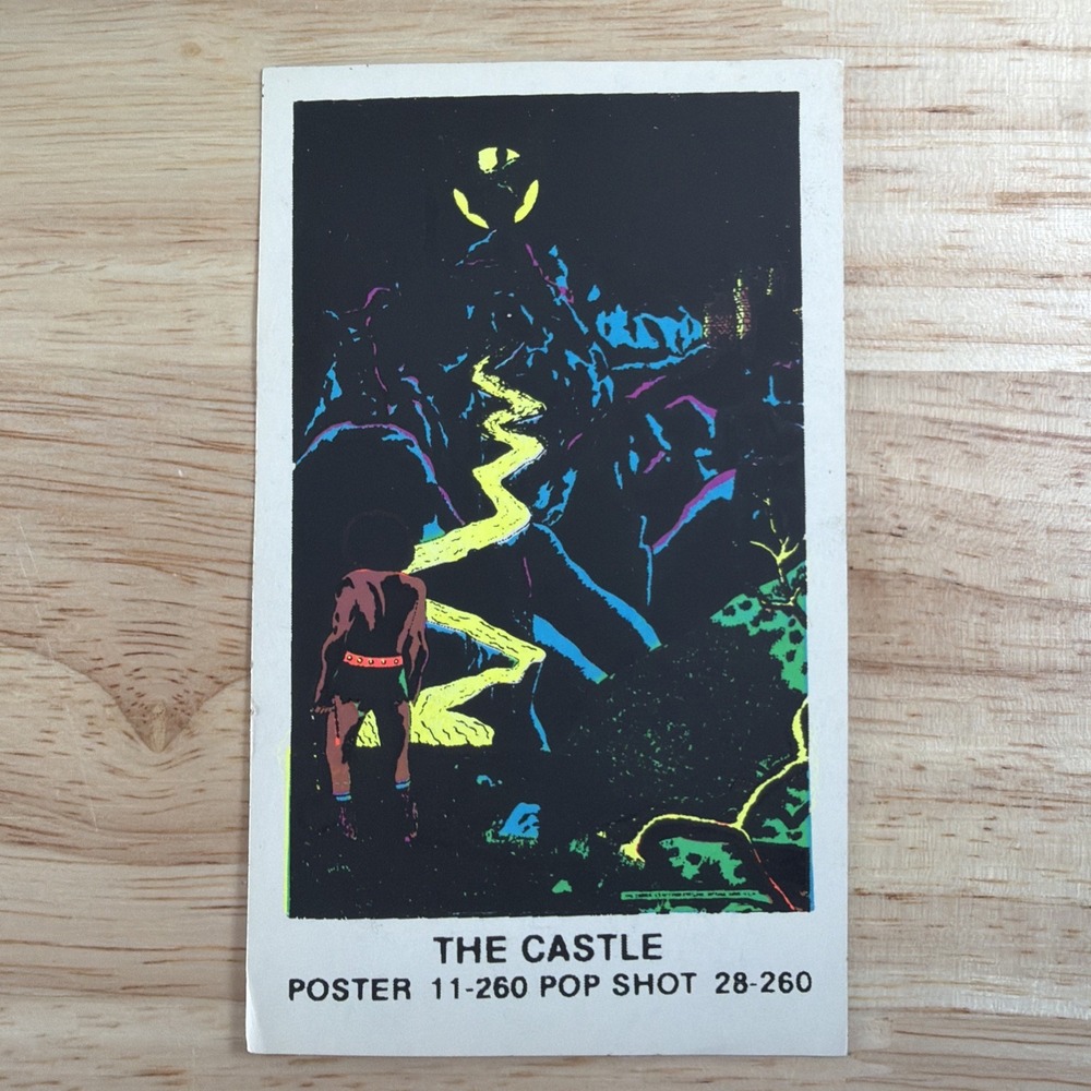 Psychedelic Blacklight Neon Vintage Pop Shot Poster Sticker 4.75x3" THE CASTLE